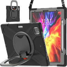 Etui do Pad Pro 12,9” z Podstawką i Paskiem na Ramię Czarne
