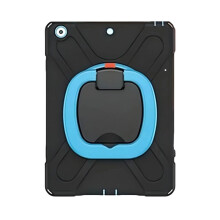 Étui blindé avec support rotatif pour iPad 7/8/9 10.2 pouces Noir
