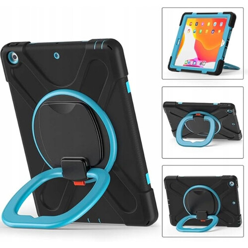 Étui blindé avec support rotatif pour iPad 7/8/9 10.2 pouces Noir 1