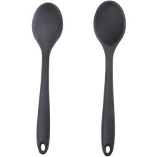 Set de linguri de gătit din silicon, ustensile de bucătărie din silicon rezistente la căldură cu mâner lung, linguri de amestecare prietenoase