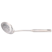 Concha para drenagem rápida de líquidos, utensílio durável e resistente à ferrugem, colher escorredora ergonômica em aço inoxidável para