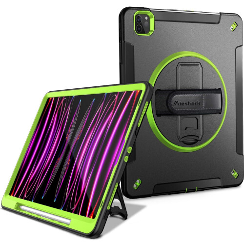 Étui blindé avec support rotatif pour iPad Pro 11 2021/20/18 Noir