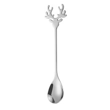 Colher pequena para mexer café expresso, durável, em aço inoxidável 304, ideal para misturar coquetéis em copos altos e coqueteleiras, talheres