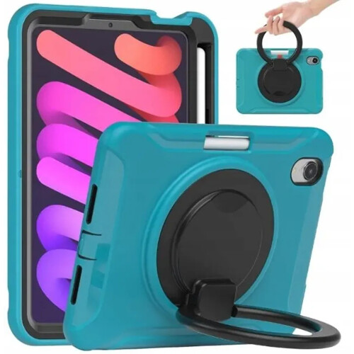 Étui de Protection Rotatif pour iPad mini 6 Support Stylet Bleu 1