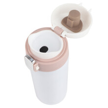 Caneca térmica de aço inoxidável com isolamento a vácuo, design compacto e à prova de vazamentos para bebidas quentes e frias, garrafa térmica