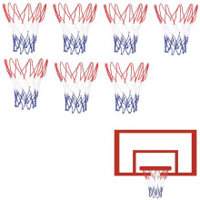 Basketball Net 8Pack Mini Replacement Nets for Indoor Outdoor School Fields Fits 8Ring Rims Nylon