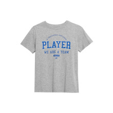 Boys' Soft Cotton Graphic T-Shirt - Regular Fit Crew Neck Top for Everyday Casual Wear with Blue Front Print