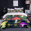 Ensemble Linge de Lit Coloré avec Champignons Microfibre 135x200CM 80X80CM 3