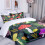 Ensemble Linge de Lit Coloré avec Champignons Microfibre 135x200CM 80X80CM 2