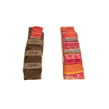 Lot de 2 Paires de Chaussettes pour Enfants Noires et Roses Taille 25-26 cm