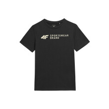 Boy's Black Graphic Print T-Shirt - Soft 100% Cotton Crew Neck Top for Kids Casual Daily Wear Regular Fit Short Sleeve Tee