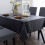 Decorative Rectangular Tablecloth, Heat Resistant Durable PVC Material, Abstract Geometric Pattern Farmhouse Style Table Cover for Dining Room Decor ( 4