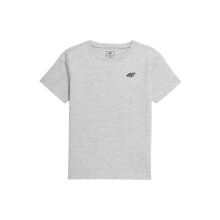 Boys' Plain Grey T-Shirt - Soft Cotton Blend Crew Neck Top for Casual Everyday Wear & Sport