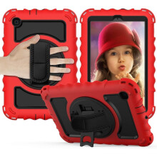 Étui pour Samsung Galaxy Tab 10.4" Support et Bandoulière Rouge