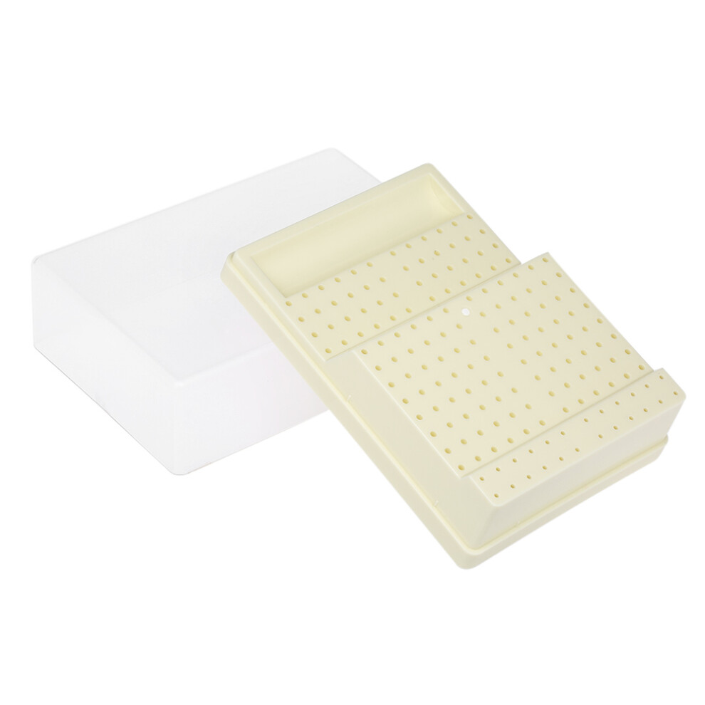 168-Hole Dental Bur Stand Organizer With Transparent Cover - Abs Base 4681362938895
