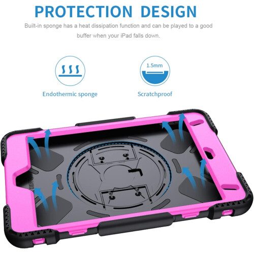 Étui robuste rotatif avec support pour iPad Mini 5/4 7.9" Noir 2