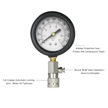 Gasoline Engine Cylinder Pressure Test Kit 0-300psi with Case, 75mm Gauge