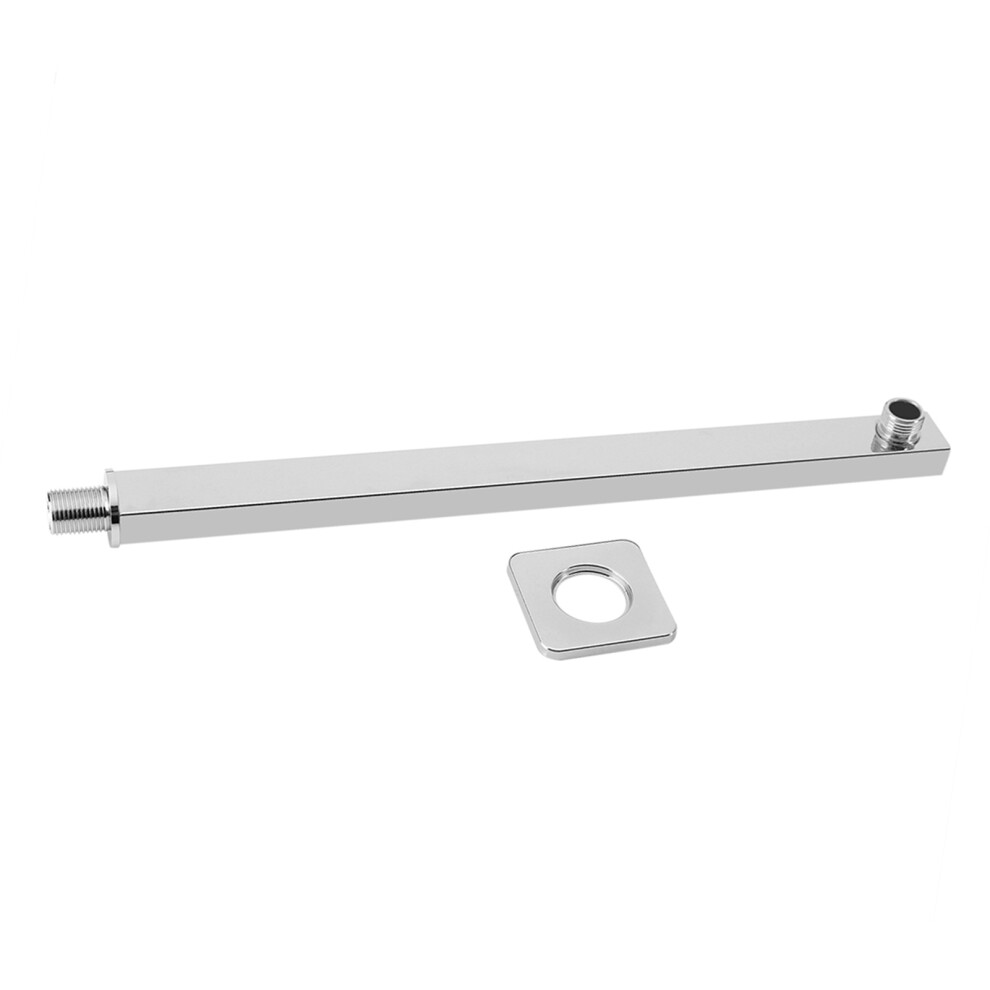 35Cm Stainless Steel Shower Extension Arm Brass Fittings - Silver 7901362940979