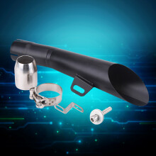 Motorcycle Exhaust Pipe Tip Stainless Steel Universal Black 3.4 inches