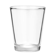 Copo de dose transparente com uso multifuncional, base pesada para maior estabilidade, ideal para cozinha e bar, construção robusta em vidro com