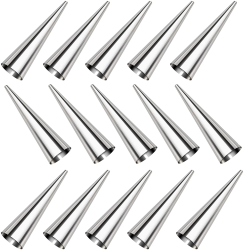 Versatile Baking Essentials, Stainless Steel Roll Horn Forms For Creative Pastry Art, Accompanied By Convenient Cleaning Tools