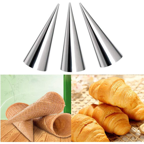 Versatile Baking Essentials, Stainless Steel Roll Horn Forms For Creative Pastry Art, Accompanied By Convenient Cleaning Tools 2