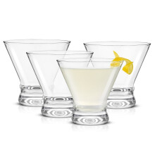 Stjälklösa Martiniglas för cocktailälskare, kosmopolitiska glas, elegant 8,5 oz drickset med stabil bas och raffinerad kant, diskmaskinssäker