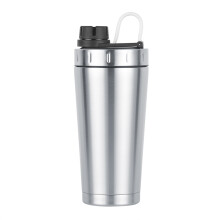 Garrafa Térmica Inovadora para Shake, em Aço Inoxidável, Mantém Bebidas Geladas por Mais Tempo, Perfeita para Shakes de Proteína e Água, à