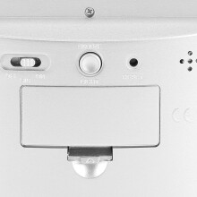 LCD Digitaler Sound-Sensor-Wecker mit Kalender & Temperatur – Silber, 14,511,2 cm