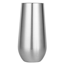Bicchiere da champagne senza stelo con coperchio, coperchio trasparente rimovibile per bere, apertura adatta alla cannuccia per bere facilmente,