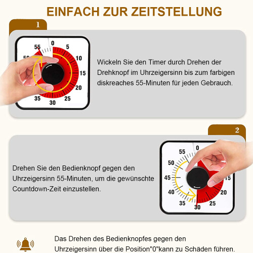 Versatile Time Manager, Silent Visual Timer with Adjustable Alarm Levels, Easy to Use 2