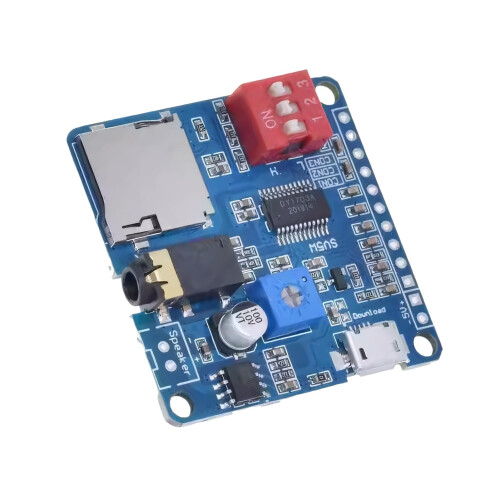 5W Class D Megaphone Board With Integrated O Segment Trigger UART Serial Port Control PCB Playback SV5W