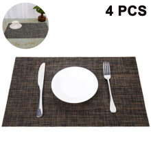 Prostírání na stůl, žáruvzdorný tkaný design, PVC polyester, protiskluzové, pratelné, snadno se čistí, neblednoucí, pro vnitřní