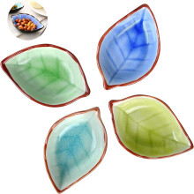 Charming Leaf-Shaped Sauce Dishes, Elegant Porcelain Saucers Bowl for Your Table