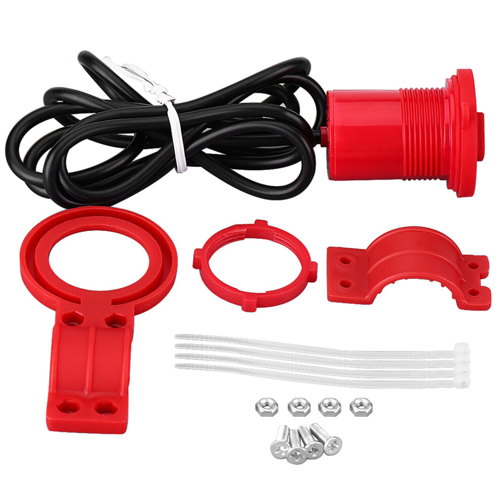 Waterproof Motorcycle Usb Power Supply Socket For Mobile Phone Charging - Red 7891362949341