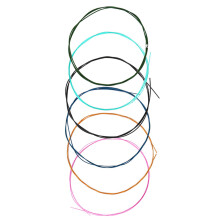 6Pc Colorful Alloy Nylon Strings for Crisp Classical Guitar Tone
