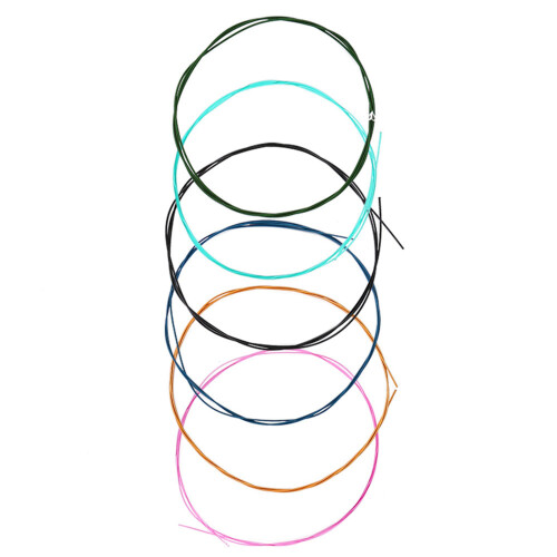 6Pc Colorful Alloy Nylon Strings for Crisp Classical Guitar Tone