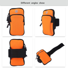 Outdoor-Sport-Arm-Tasche wasserdicht, passend für Handy bis zu 6 Zoll, orange