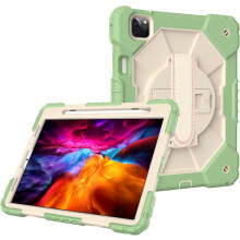 Funda para iPad Air 5/Air 4 de 10,9" con soporte y correa para el hombro Verde