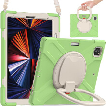 Funda para iPad Air 5/Air 4 10,9” con soporte y bandolera verde