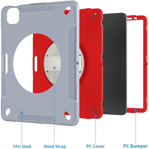 Étui pour iPad Pro 3/2/1 11 pouces avec Support et Emplacement pour Stylet Gris 2