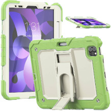 Funda para iPad Air 4/5 10,9" Pro 11 con soporte y correa de hombro verde