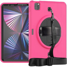 Funda para iPad Air 5/Air 4 de 10,9” con soporte y correa para el hombro Rosa