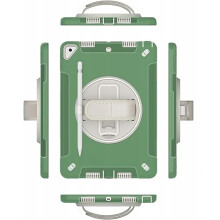Funda para iPad 9/8/7 10.2” Blindada con Soporte Giratorio Verde