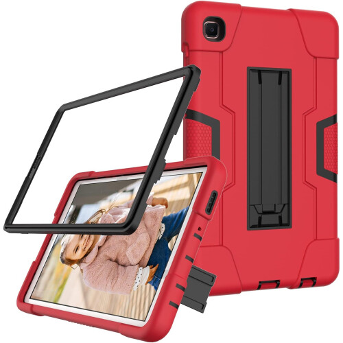 Funda para Samsung Galaxy Tab A 8.4” blindada con soporte roja 1