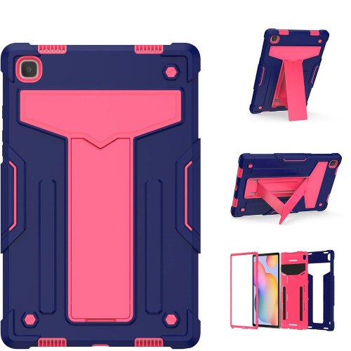 Funda acorazada para Huawei MatePad T8 con soporte Rosa 1