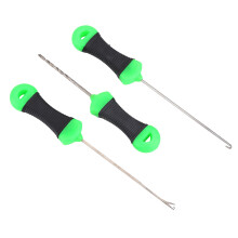 3Pcs Stainless Steel Carp Fishing Needles & Hooks Kit, Portable Rig Tools