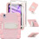 Funda blindada para iPad Pro 12.9” con soporte y espacio para el lápiz Rosa 1