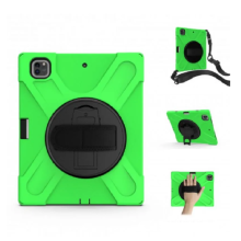 Funda para iPad Pro 12.9" con soporte y correa para el hombro verde