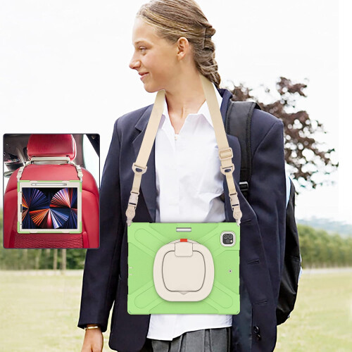 Funda para iPad Pro 12,9" con soporte y espacio para el lápiz Verde 2
